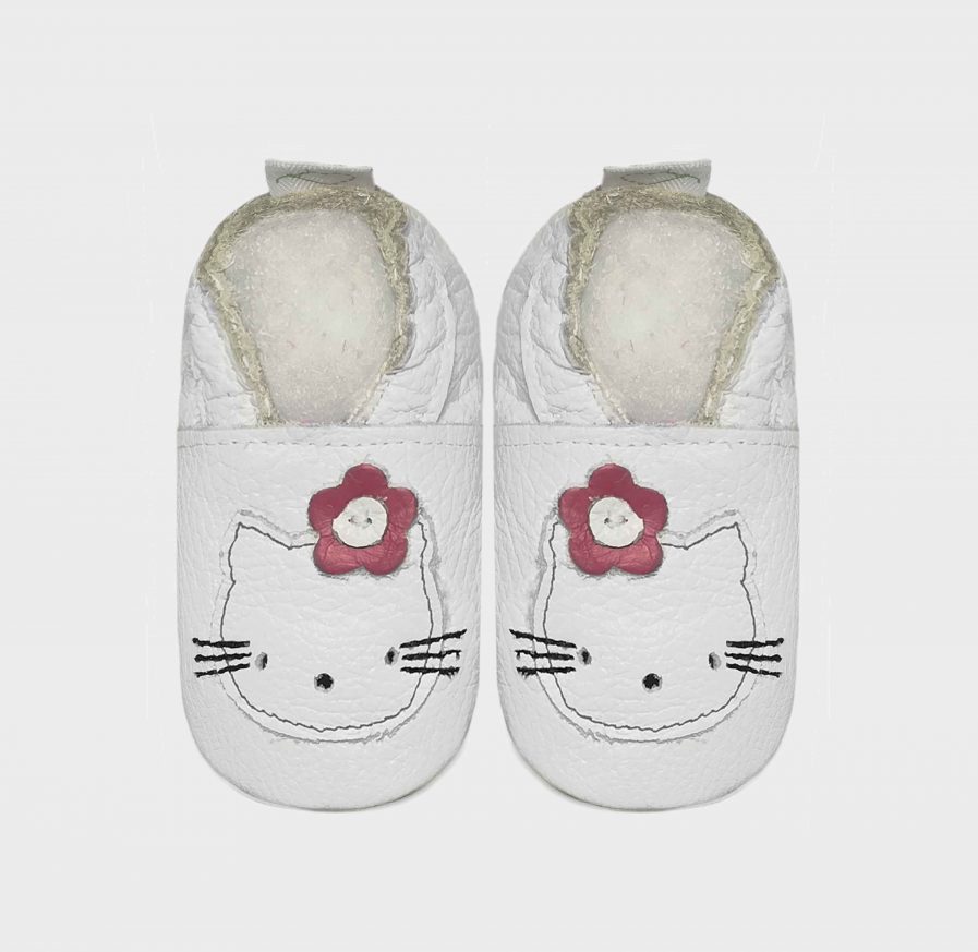 Kitten White baby shoes