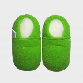 slipper fleece green S