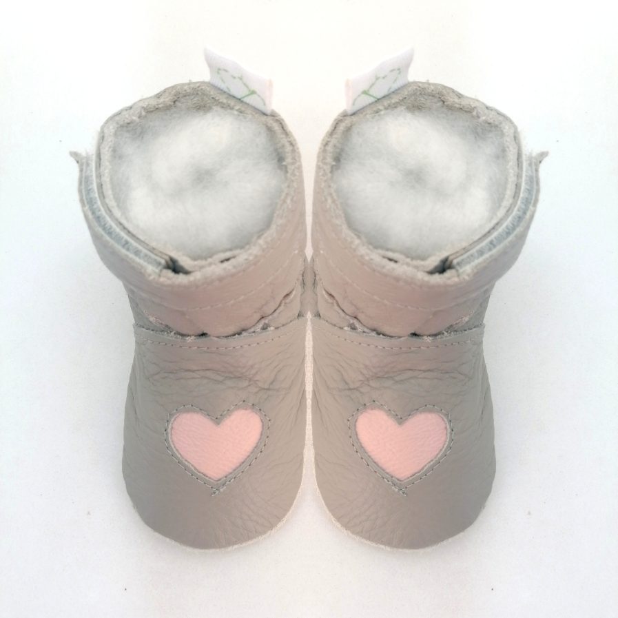 boot heart light grey