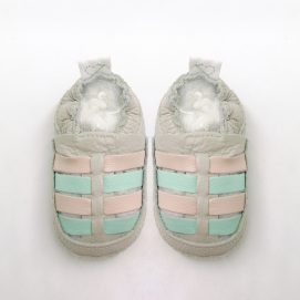 sandal sand pink and mint