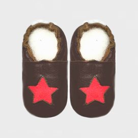cheap as chips star brown red suede