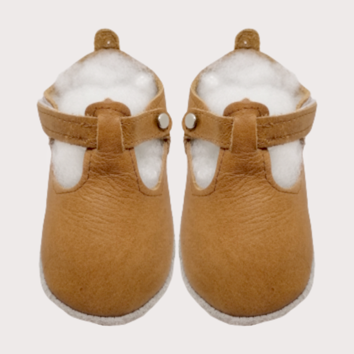 Brown Infant Leather Shoes
