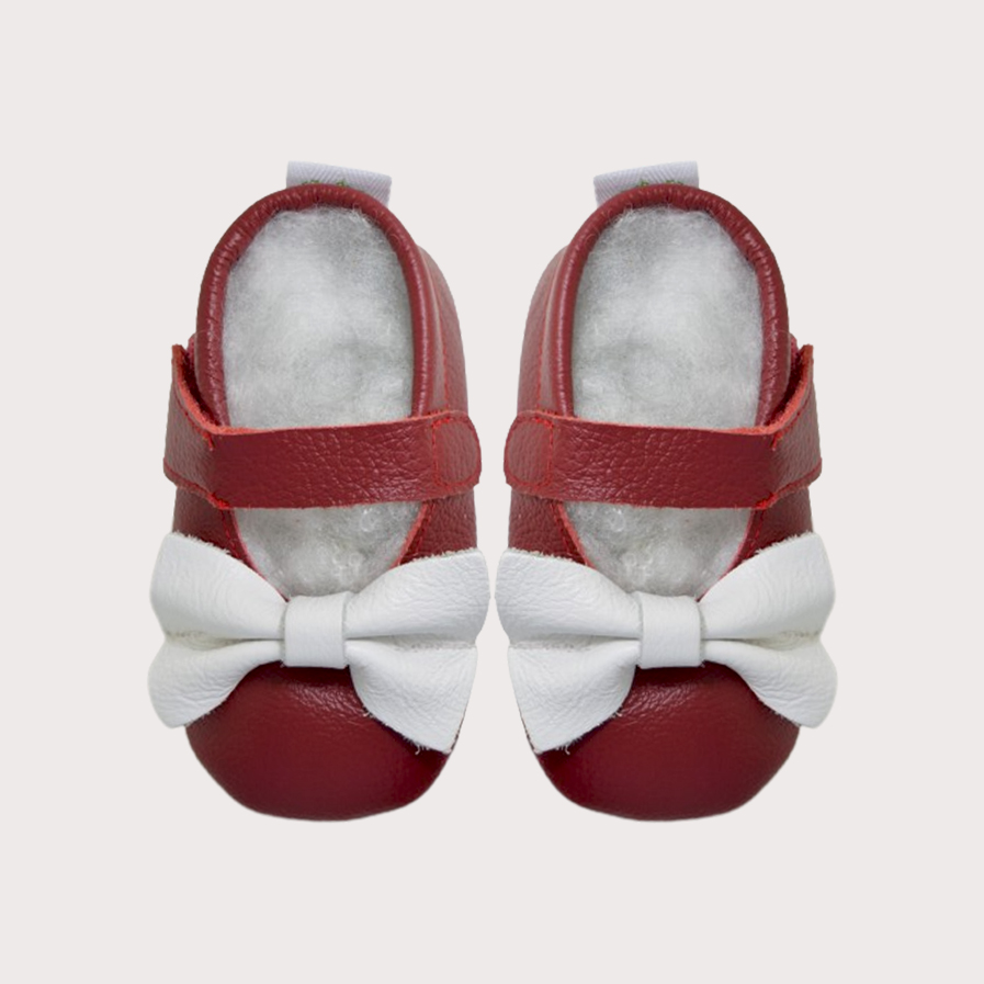 Mary Jane Red Bow Shoes