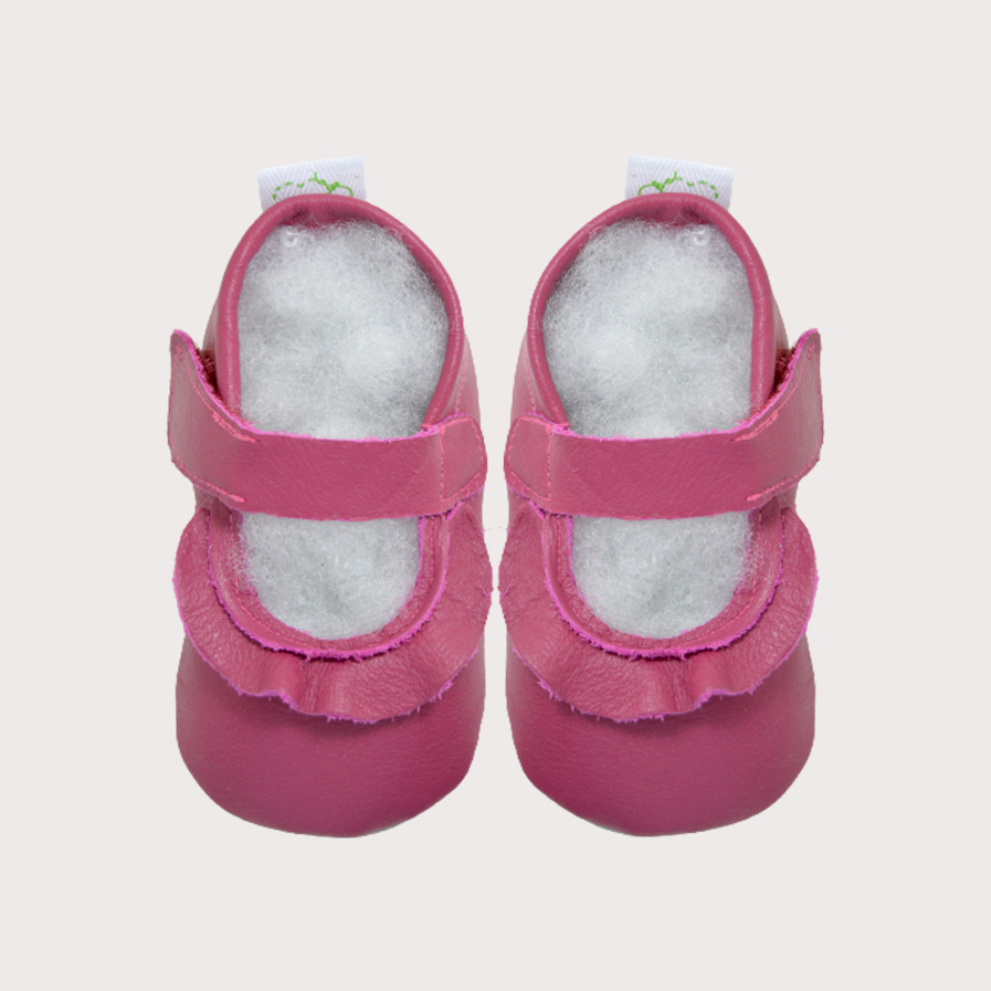 Baby Frill Shoes - Mary Jane Frill | Cerise - Pitta-Patta